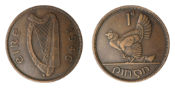 Ireland, 1946 Penny, VF