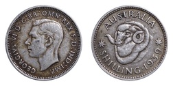 Australia, 1939 Silver Shilling, GF