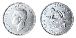 New Zealand, 1940 Silver Shilling, GEF scarce