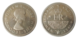 New Zealand, 1953 Crown, 'Queen Elizabeth II. Coronation' Copper-Nickel, aUNC