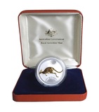 Australia, 2006 One Dollar Selectively Gold Plated Silver Kangaroo, Boxed with Certificate FDC