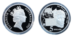 Australian 1995 Five Dollars Masterpieces in Silver "Col. William Light 1786-1839" Silver Proof in Capsule FDC