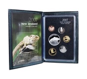New Zealand, 2007 Proof Coin Collection, with Silver, Cased with Mint Certificate FDC Scarce $ Stunning