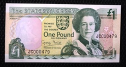 The States of Jersey, One Pound Banknote (1993), Crisp UNC with Low issue number