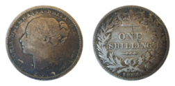 1884 Shilling, Fine