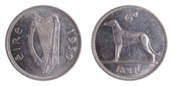 Ireland, 1939 Sixpence, GVF