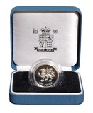1995 UK, One Pound Silver Proof, Boxed Certificate missing otherwise FDC