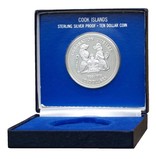 New Zealand, Cook Islands, 10 Dollars 1978 Silver Proof Boxed & Certificate FDC. Rev: Coronation of Queen Elizabeth II.