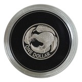 New Zealand's $1 "Piedfort" 1992 Sterling Silver 'Kiwi' Dollar Coin, in original Capsule & Certificate of Authenticity, FDC