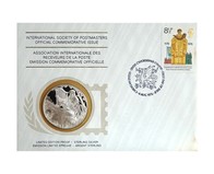 Wales, 1976 Medallic First Day Cover, International Society of Postmasters, Sterling silver Proof Medal, FDC