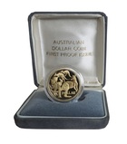 Australia, 1984 Bronze $1 Dollar First Year of Issue Coin, Proof Boxed with Certificate FDC