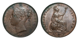 1841 Farthing, GEF traces of Lustre.