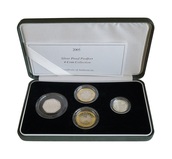 UK 2005 Silver Proof Piedfort 4-Coin Collection, Boxed with Royal Mint Certificate FDC