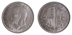 1936 George V silver Half crown, EF