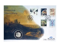 1999 Five Pounds, Millennium  Silver Proof Coin Cover, Mercury Cover FDC