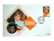Zambia, 1000 Kwacha 1998 'DIANA' Princess of Wales, Mercury Coin Cover, Choice Condition as Issued, No144