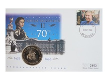 Bermuda, 50 Pence 1996 'The Queen's 70th Birthday' Issued by Mercury Covers, Choice Condition, No 2453