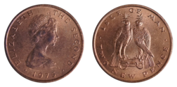 Isle of Man, 1975 Two Pence, aUNC
