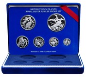 British Virgin Islands, 1977 Silver Proof Collection Commemorating the 25th anniversary the reign of Queen Elizabeth II