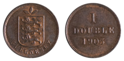 Guernsey, 1903 One Double, EF