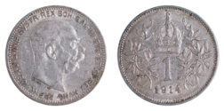Austria, 1914 silver Corona, aEF