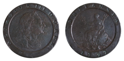 1797 Twopence, Copper Cartwheel, aVF