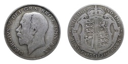 1921 George V Silver Half crown, FAIR 63961