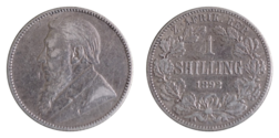 1892 South Africa, Silver KRUGER Shilling, GF scarce