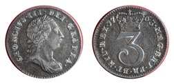 1763 Threepence, aVF