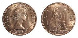 1961 Penny, UNC