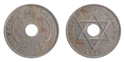 British West Africa, 1920 Penny, GF