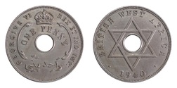 British West Africa, 1940 Penny, GVF