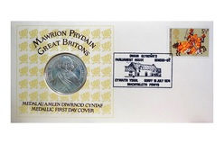 Great Britain's Sterling Silver Medallic Proof Medal First Day Cover, Commemorating 'OWEN GLENDOWER' FDC