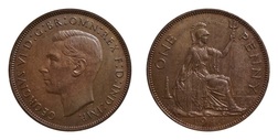 1944 Penny, Mint Toned, GVF