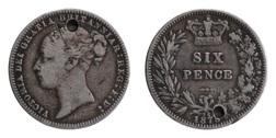 1878 Sixpence, Holed
