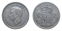 1942 George VI Silver Half crown, GF 11599