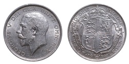 1916 Half crown, Mint lustre, GVF 38250