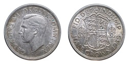 1939 George VI Silver Half crown, VF/GVF