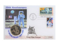 Marshall Islands USA, 'Space Exploration' Five Dollars 1995 Coin Cover, Choice UNC