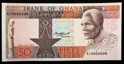 Ghana, 50 Cedis 1980 Pick 22 Crisp Uncirculated
