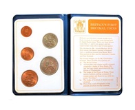 1971 Britain's First Decimal Coins 5 coin set, Choice UNC