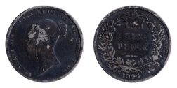 1844 Sixpence, aFair/poor