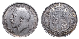 1917 Half crown, GF scarce 23677