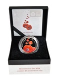 Alderney £5 Five-Pounds 2014 'REMEMBER THE FALLEN' Silver Proof issued by The Royal Mint, Box & Certificate, FDC