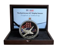 Jersey 10 Pounds 2014 'Red Arrows' 5 Ounce Commemorative,   Boxed with Certificate and struck at the Royal Mint, FDC
