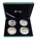 Winston Churchill Quotations 2015 Alderney £5 Four-Coin Silver Proof Set