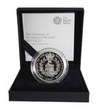 2017 The Centenary of the House of Windsor £5 Silver Proof Piedfort Coin, Boxed with Certificate, FDC