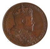 Official Coronation 1902 Medallion of King Edward VII on the 9th August 1902, EF