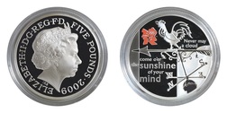 A Celebration of Britain, UK £5 Issued by the Royal Mint, Silver Proof Coin 'THE BODY SERIES' — 'WEATHER' FDC