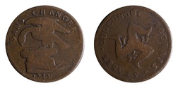 Isle of Man 1733 Half Penny, FAIR